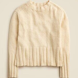 J. Crew Marina sweater in textured cotton blend, Warm Sesame, Size L